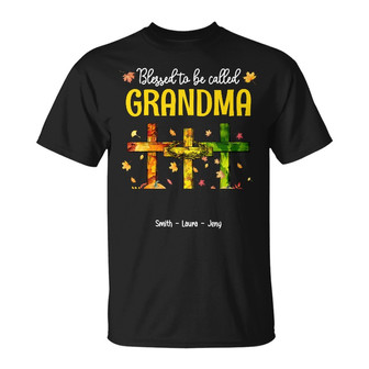 Personalized Mom Grandma Blessed Fall Halloween T Shirt - Thegiftio UK