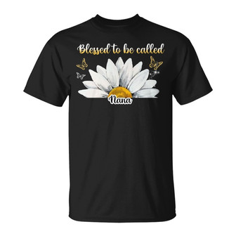 Personalized Mom Grandma Daisy Butterfly T Shirt - Thegiftio UK