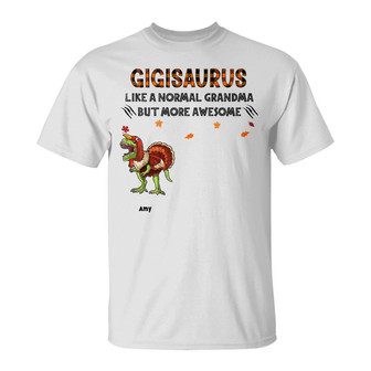 Personalized Mom Grandma Dinosaur Fall Halloween T Shirt - Thegiftio UK