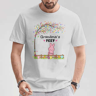 Personalized Mom Grandma Easter Peeps T Shirt - Thegiftio UK