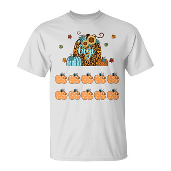 Personalized Mom Grandma Fall Halloween Pumpkins T Shirt - Thegiftio UK