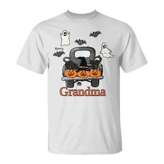 Personalized Mom Grandma Fall Halloween T Shirt - Thegiftio UK
