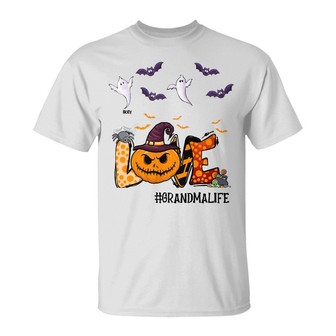 Personalized Mom Grandma Fall Halloween T Shirt - Thegiftio UK