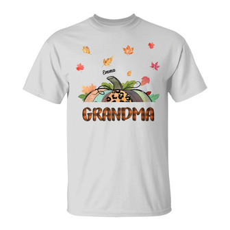 Personalized Mom Grandma Fall Halloween T Shirt - Thegiftio UK
