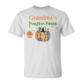 Personalized Mom Grandma Fall Halloween T Shirt - Thegiftio UK