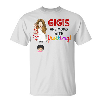 Personalized Mom Grandma Frosting T Shirt - Thegiftio UK
