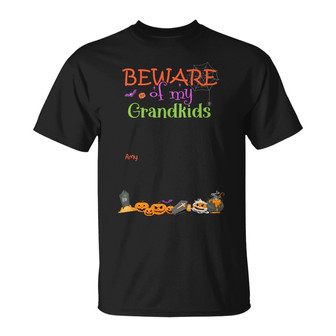 Personalized Mom Grandma Grandpa Fall Halloween T Shirt - Thegiftio UK