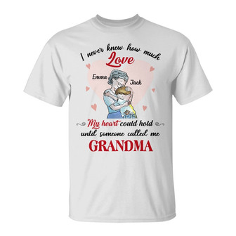 Personalized Mom Grandma Grandson Love T Shirt - Thegiftio UK
