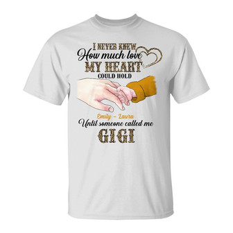 Personalized Mom Grandma Love Pattern T Shirt - Thegiftio UK