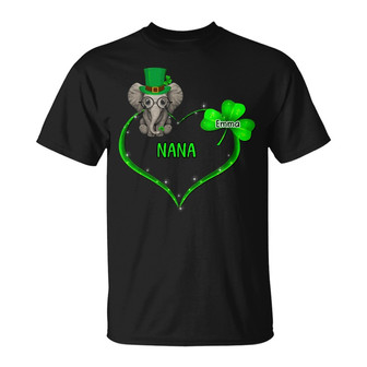 Personalized Mom Grandma Patrick's Day Elephant T Shirt - Thegiftio UK