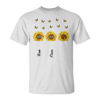 Personalized Mom Grandma Sunflower T Shirt - Thegiftio UK