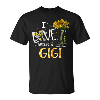 Personalized Mom Grandma Sunflower T Shirt - Thegiftio UK