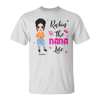 Personalized Mothers Day Gift, Mom Nana To Be Gift, Rockin' the Nana Life T Shirt - Thegiftio UK