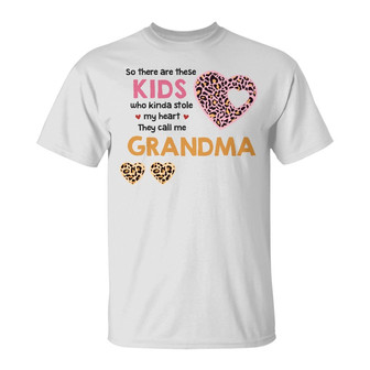 Personalized Mom Grandma They Stole My Heart T Shirt - Thegiftio UK