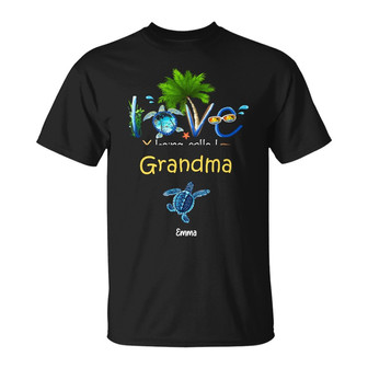 Personalized Mom Grandma Turtle T Shirt - Thegiftio UK