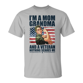 Personalized Mom Grandma Veteran White T Shirt - Thegiftio UK