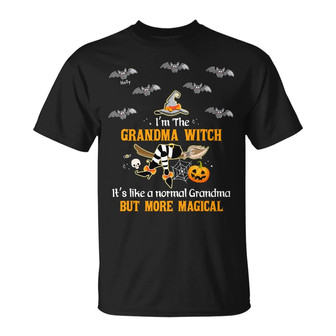 Personalized Mom Grandma Witch Fall Halloween T Shirt - Thegiftio UK