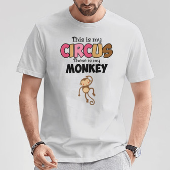 Personalized Monkey Mom White T Shirt - Thegiftio UK