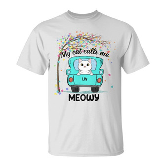 Personalized My Cat Call Me Mom Grandma T Shirt - Thegiftio UK