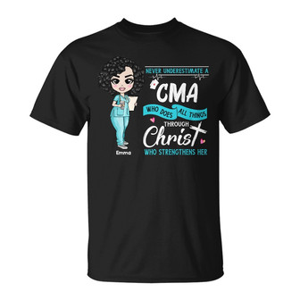 Personalized Never Underestimate Nurse T Shirt - Thegiftio UK