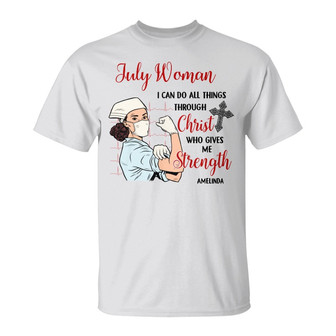 Personalized Nurse Can Do All Things White T shirt - Thegiftio UK