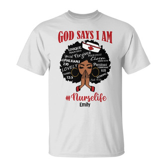 Personalized Nurse God Says I Am T Shirt - Thegiftio UK
