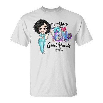 Personalized Nurse Good Hands T Shirt - Thegiftio UK