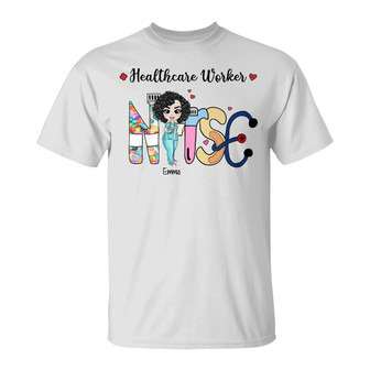 Personalized Nurse Healthcare T Shirt - Thegiftio UK