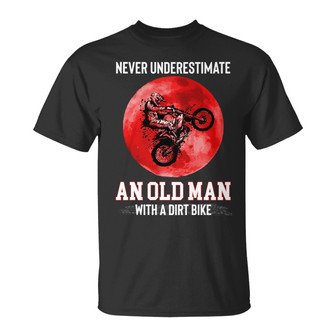 Personalized Old Man Dirt Bike T Shirt - Thegiftio UK