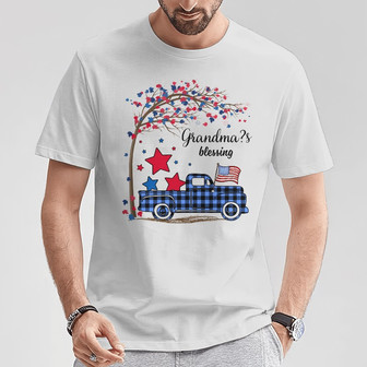 Personalized Patriotic Blessings Mama Grandma T Shirt - Thegiftio UK