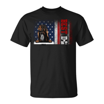 Personalized Patriotic Flag Dog Dad T Shirt - Thegiftio UK