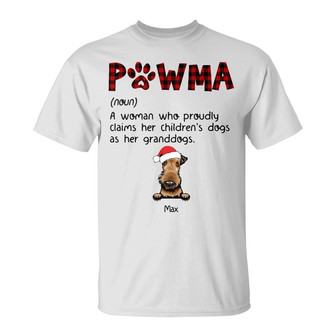 Personalized Pawma Definition Grandma Dog Christmas T Shirt - Thegiftio UK