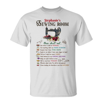 Personalized Sewing Lovers Gift, Sewing Room Rules T Shirt - Thegiftio UK