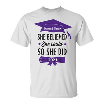 Personalized She Believe She Could T Shirt - Thegiftio UK