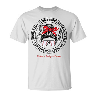 Personalized Softball Baseball Mom Grandma T Shirt - Thegiftio UK