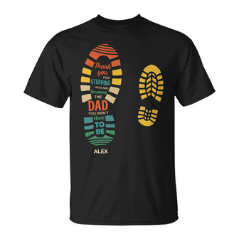 Personalized Step Dad Thank You T Shirt - Thegiftio UK