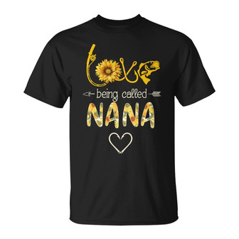 Personalized Sunflower Fishing Mom Grandma T Shirt - Thegiftio UK