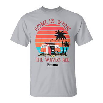 Personalized Surfing White T Shirt - Thegiftio UK