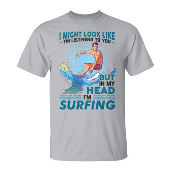 Personalized Surfing White T Shirt - Thegiftio UK