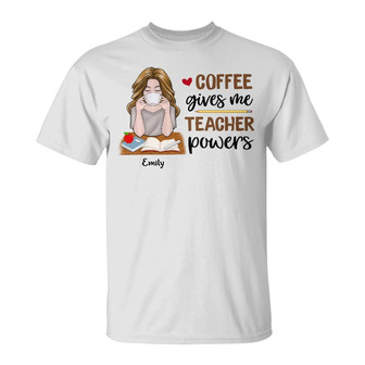 Personalized Teacher Coffee T Shirt - Thegiftio UK