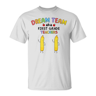 Personalized Teacher Crayon Dream Team T Shirt - Thegiftio UK