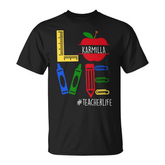 Personalized Teacher Love T Shirt - Thegiftio UK