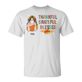 Personalized Thankful Fall T Shirt - Thegiftio UK
