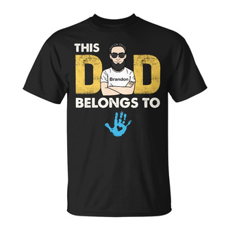 Personalized This Dad Grandpa Belong To T Shirt - Thegiftio UK