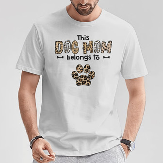 Personalized This Dog Mom Belongs To Leopard T Shirt - Thegiftio UK