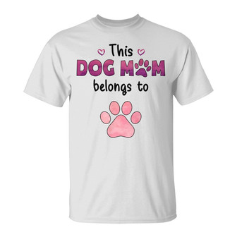 Personalized This Dog Mom Belongs To Watercolor T Shirt - Thegiftio UK