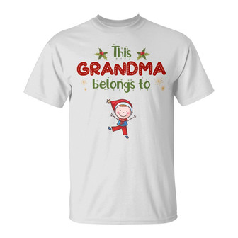Personalized This Grandma Christmas T Shirt - Thegiftio UK