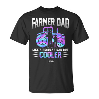 Personalized Tractor Farmer Dad Cooler T Shirt - Thegiftio UK