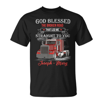Personalized Truck Couple God Blessed T Shirt TID - Thegiftio UK
