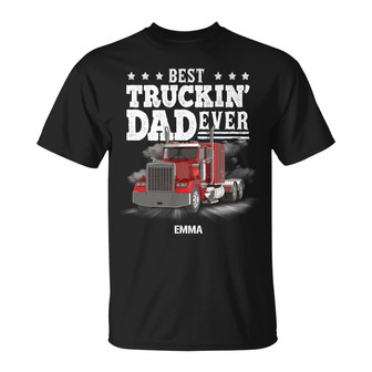 Personalized Trucker Dad T Shirt - Thegiftio UK
